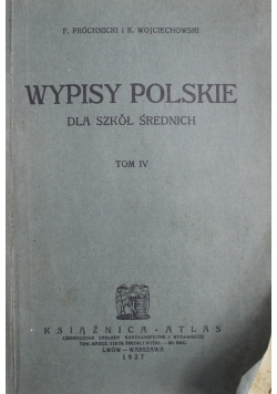 Wypisy Polskie Tom IV 1927 r