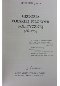 Historia polskiej filozofii politycznej