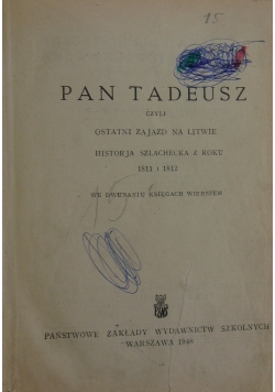Pan Tadeusz, 1948 r.