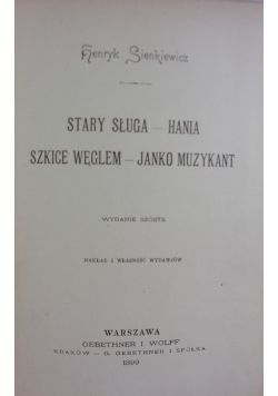 Pisma Henryka Sienkiewicz, Tom I, 1899r.
