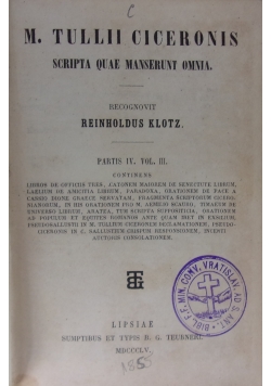 M. Tullii Ciceronis, 1855r.