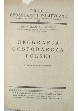 Geografja Gospodarcza Polski ,1939 r.