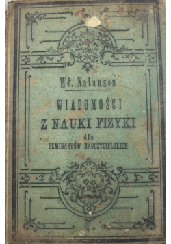 Wiadomości z nauki fizyki 1901 r.