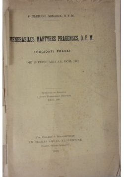 Venerabiles Martyres Pragenses, 1930 r.