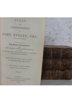 Diary and correspondence of John Evelyn, zestaw 4 książek, 1852 r.