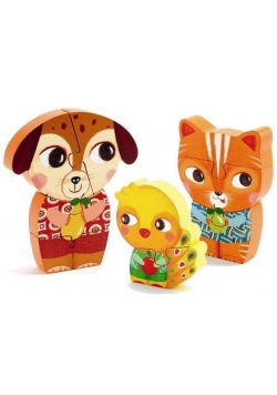 Pionowe, drewniane puzzle Enzo & Co