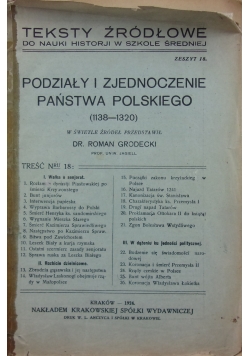 Podziały i zjednoczenie państwa polskiego, 1924 r.