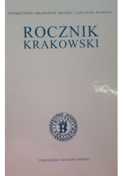 Rocznik krakowski, Tom LXXXII