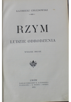 Rzym ludzie odrodzenia 1911 r.