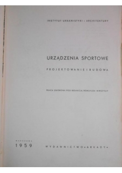 Urządzenia sportowe. Projektowanie i budowa