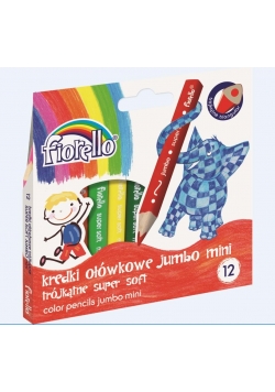 Kredki Super Soft Jumbo mini 12 kolorów FIORELLO