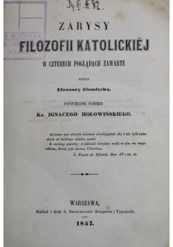 Zarysy filozofii katolickiej 1857 r.
