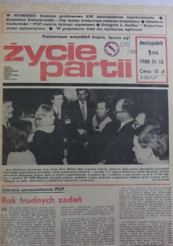 Życie partii nr od 1 do 27
