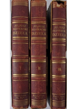 Słowacki, dzieła tom I-III, 1933 r.