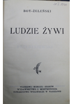 Ludzie żywi 1929 r.