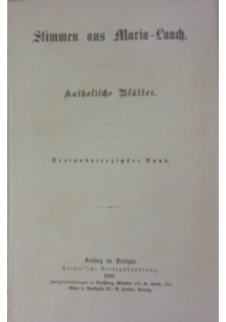 Stimmen aus Maria-Laach: katholische Blätter, 1892 r.