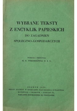 Wybrane teksty encyklik papieskich