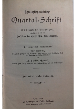 Theologisch- praktische Quartal - Schrift. , 1889 r.