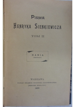 Pisma Henryka Sienkiewicza, Tom II, 1898 r.