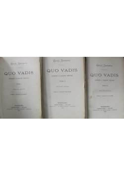 Quo Vadis 3 Tomy ok 1900 r.