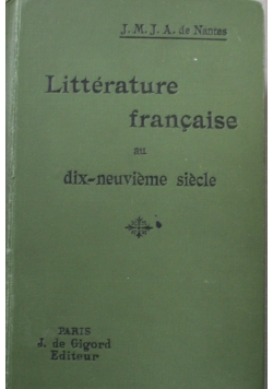 Histoire de la Litterature Francaise 1908 r.