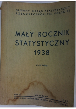 Mały Rocznik Statystyczny 1938, 1938 r.