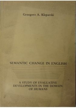 Semantic Change In English