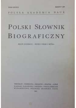 Polski słownik biograficzny, zeszyt 109