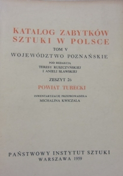 Katalog zabytków sztuki w Polsce  Tom V zeszyt 26