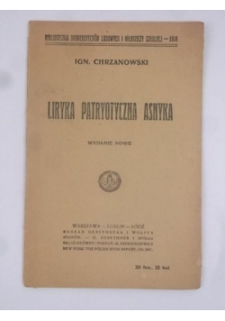 Liryka patriotyczna Asnyka, ok. 1920 r.