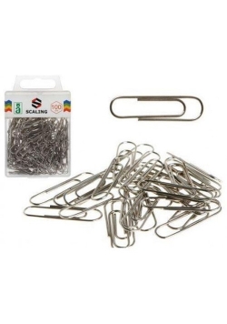 Metalowe spinacze w plastikowym pudełku 100 sztuk 12 sztuk