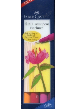 Pitt Artist pen Fineliner cieple kolory etui 4 sztuki