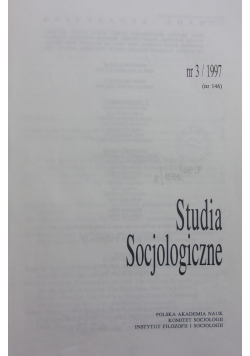 Studia Socjologiczne 3/1997