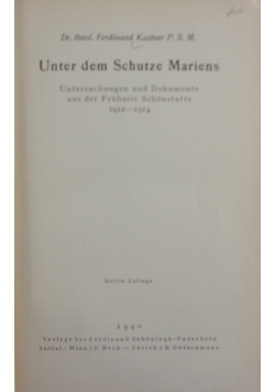 Unter dem Schutze Mariens,1940 r.