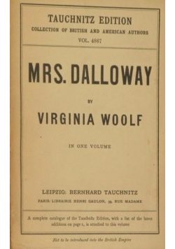 MRS.Dalloway ,1929r.