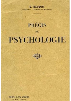 Precis de psychologie, 1936r.