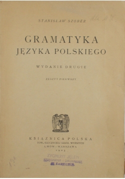 Gramatyka Języka Polskiego,1923r.