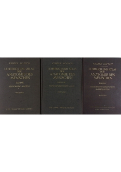 Lehrbuch und Atlas der Anatomie des Menschen, band I-III
