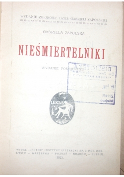 Nieśmiertelniki, 1923 r.