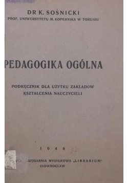 Pedagogika ogólna, 1946 r.