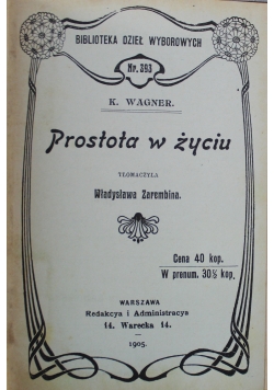 Prostota w życiu 1905 r.