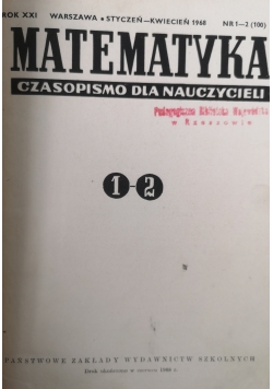 Matematyka Czasopismo dla nauczycieli Nr od 1 do 6