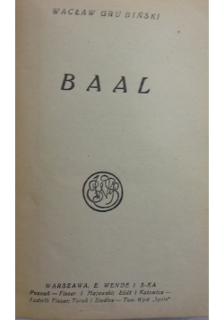 Baal, 1925 r.