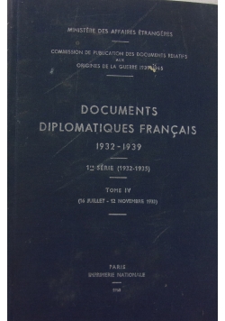 Documents Diplomatiques Francais 1932 1939