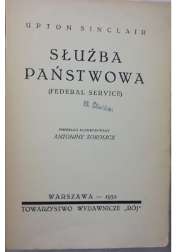 Służba państwowa, 1932 r.