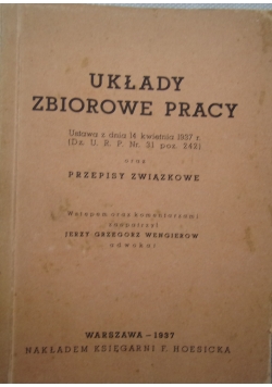 Układy zbiorowe pracy, 1937r