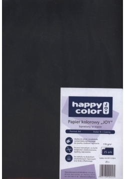 Karton kolorowy Joy A4 25 arkuszy czarny