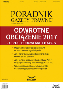Odwrotne obciążenie 2017-usługi budowlane i towary