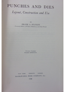 Punches and dies, 1950 r.