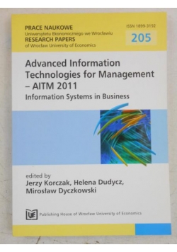 Advanced Information Technologies for Management - AITM 2011